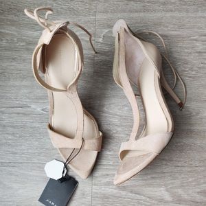 Zara Beige Suede Sandals